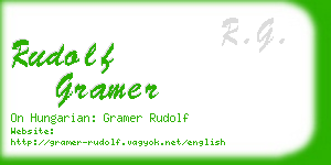 rudolf gramer business card